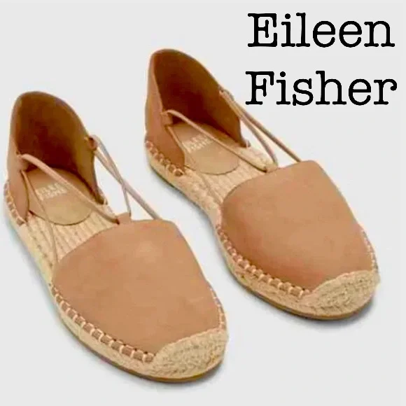 Eileen Fisher Women's Tan Espadrille Shoes Size 7 1/2 - Picture 1 of 13